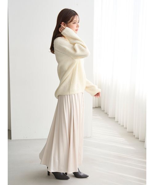 SNIDEL（スナイデル）の「キーネックニットセットキャミワンピース（ワンピース・レディース・グレー/アイボリー/ミント・0/1）」の8枚目の写真