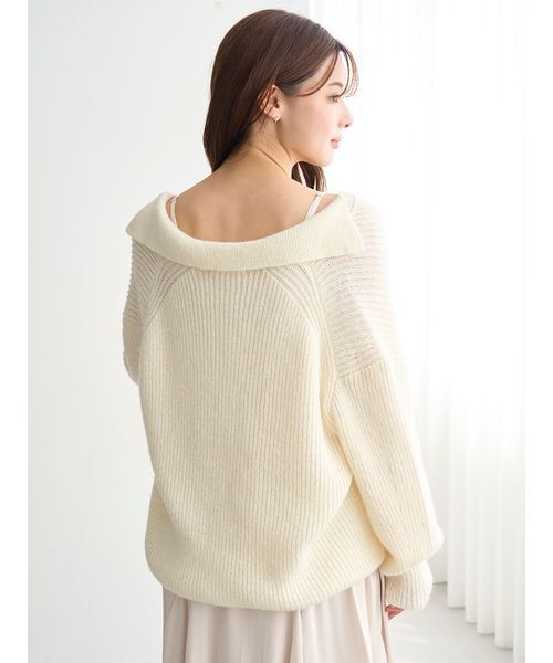 SNIDEL（スナイデル）の「キーネックニットセットキャミワンピース（ワンピース・レディース・グレー/アイボリー/ミント・0/1）」の10枚目の写真