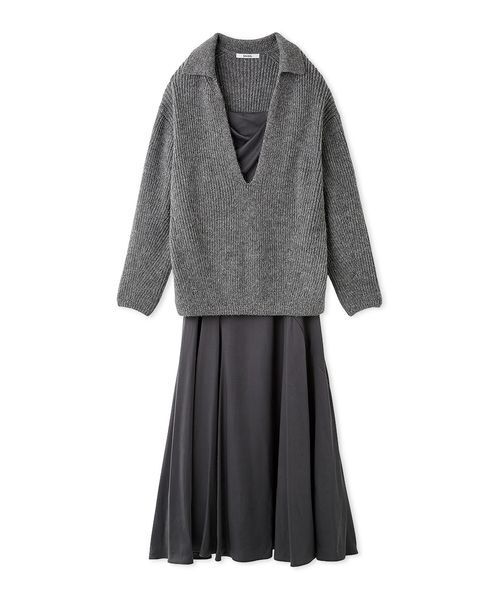 SNIDEL（スナイデル）の「キーネックニットセットキャミワンピース（ワンピース・レディース・グレー/アイボリー/ミント・0/1）」の22枚目の写真