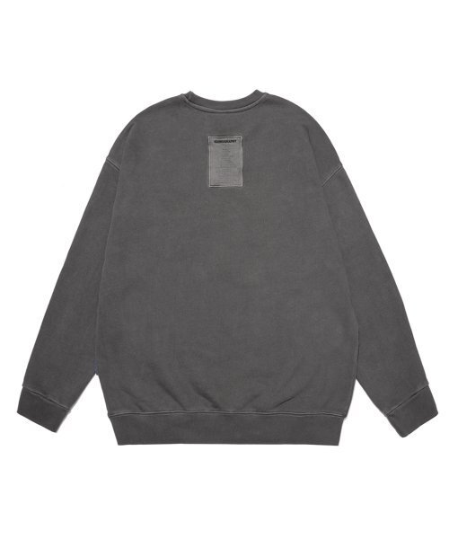 ICONOGRAPHY（アイコノグラフィー）の「PIGMENT HEAVY COTTON PROTOTYPE LABEL DBK（スウェット・メンズ・ブラック・LARGE）」の2枚目の写真