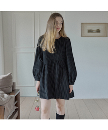 AVANT-G（アバン）の「Dot Corduroy Mini Dress - BLACK（ワンピース）」