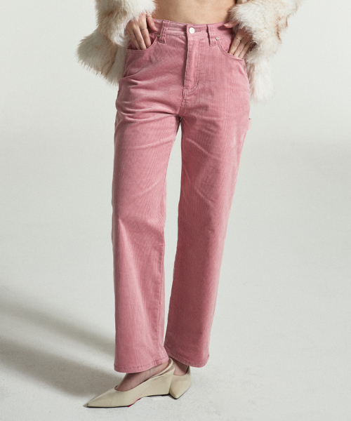 FEIHEI（フェイヘイ）の「FEI CORDUROY CARPENTER PANTS PINK（その他パンツ・レディース・ベビーピンク・SMALL/MEDIUM/LARGE）」の2枚目の写真