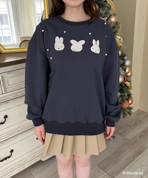 MIIA(ミーア)の「miffy 裏起毛スウェット(スウェット・レディース・ブラック/ネイビー/オフホワイト・FREE)」の14枚目の写真