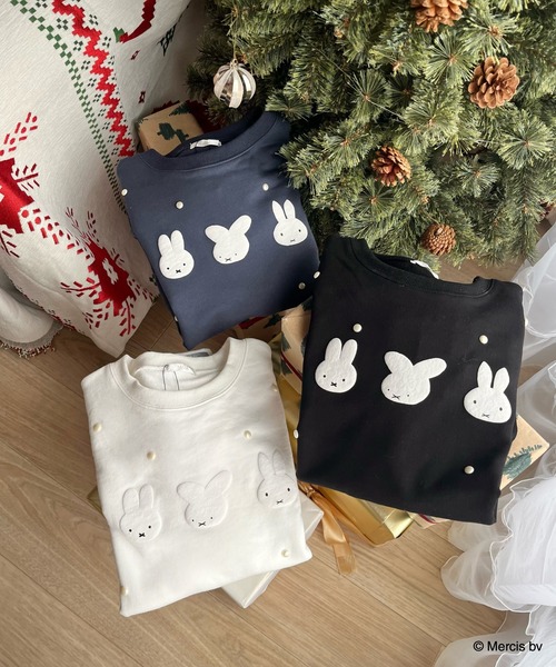 MIIA(ミーア)の「miffy 裏起毛スウェット(スウェット・レディース・ブラック/ネイビー/オフホワイト・FREE)」の7枚目の写真