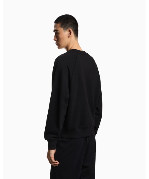 EMPORIO ARMANI（エンポリオアルマーニ）の「【エンポリオ アルマーニ】スウェットシャツ ジャージー オーバーサイズ フロックロゴ（スウェット・メンズ・ブラック/ベージュ・LARGE/X-LARGE/SMALL/MEDIUM）」の4枚目の写真