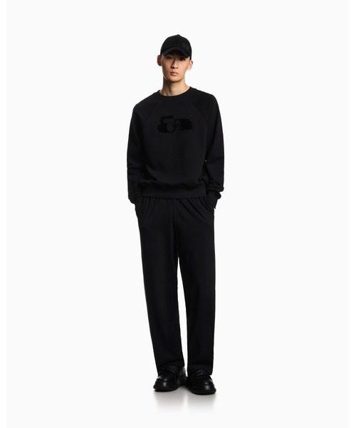 EMPORIO ARMANI（エンポリオアルマーニ）の「【エンポリオ アルマーニ】スウェットシャツ ジャージー オーバーサイズ フロックロゴ（スウェット・メンズ・ブラック/ベージュ・LARGE/X-LARGE/SMALL/MEDIUM）」の6枚目の写真