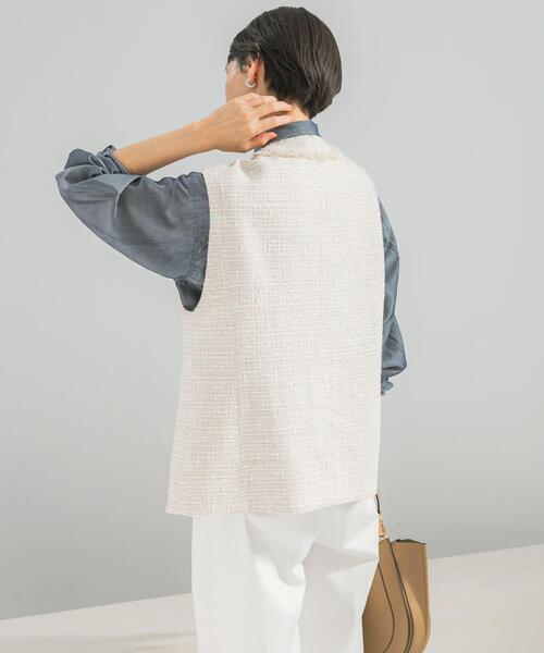 URBAN RESEARCH ROSSO WOMEN（アーバンリサーチ　ロッソ）の「ツイードオーバージレ（ベスト・レディース・ベージュ/ピンク系その他・FREE）」の17枚目の写真