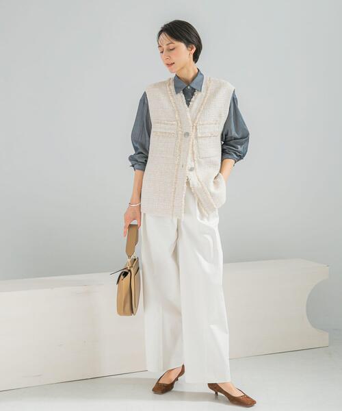 URBAN RESEARCH ROSSO WOMEN（アーバンリサーチ　ロッソ）の「ツイードオーバージレ（ベスト・レディース・ベージュ/ピンク系その他・FREE）」の18枚目の写真