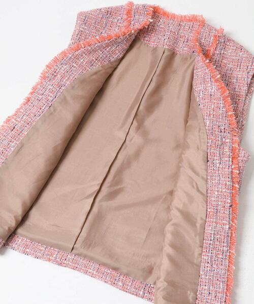 URBAN RESEARCH ROSSO WOMEN（アーバンリサーチ　ロッソ）の「ツイードオーバージレ（ベスト・レディース・ベージュ/ピンク系その他・FREE）」の10枚目の写真