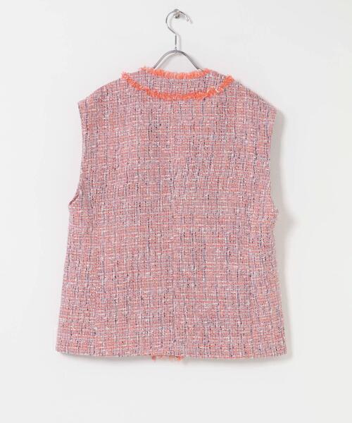 URBAN RESEARCH ROSSO WOMEN（アーバンリサーチ　ロッソ）の「ツイードオーバージレ（ベスト・レディース・ベージュ/ピンク系その他・FREE）」の11枚目の写真
