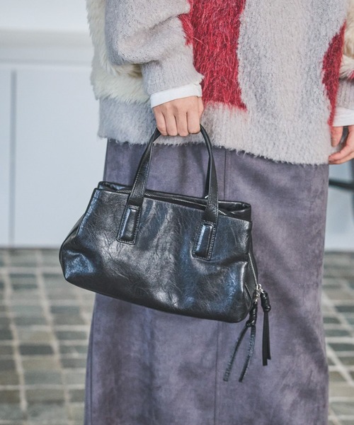 LAKOLE（ラコレ）の「3ルーム2WAYボストンバッグ / 633898（ボストンバッグ・レディース・ブラウン/オフホワイト/ブラック・FREE）」の3枚目の写真