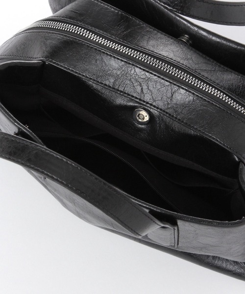 LAKOLE（ラコレ）の「3ルーム2WAYボストンバッグ / 633898（ボストンバッグ・レディース・ブラウン/オフホワイト/ブラック・FREE）」の5枚目の写真