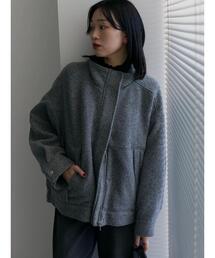 Samansa Mos2 blue | スライバーBIGブルゾン(その他アウター)