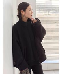 Samansa Mos2 blue | スライバーBIGブルゾン(その他アウター)