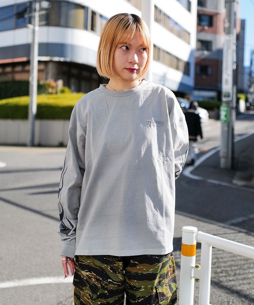THRASHER（スラッシャー）の「FLAME Pigment L/S T-SHIRTS/THRASHER スラッシャー フレイム ロンT 長袖Tシャツ ピグメント加工（Tシャツ/カットソー・メンズ・チャコールグレー/グレー・MEDIUM/LARGE/X-LARGE）」の7枚目の写真