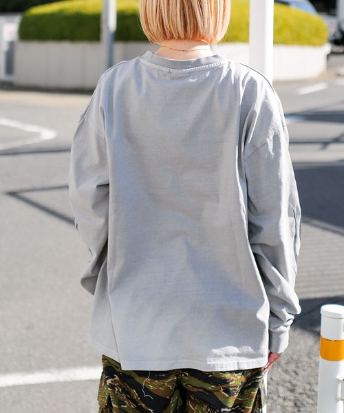 THRASHER（スラッシャー）の「FLAME Pigment L/S T-SHIRTS/THRASHER スラッシャー フレイム ロンT 長袖Tシャツ ピグメント加工（Tシャツ/カットソー・メンズ・チャコールグレー/グレー・MEDIUM/LARGE/X-LARGE）」の3枚目の写真
