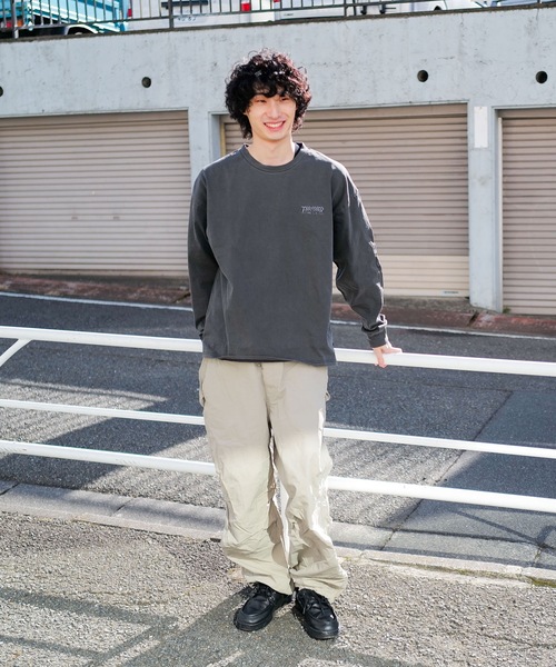 THRASHER（スラッシャー）の「FLAME Pigment L/S T-SHIRTS/THRASHER スラッシャー フレイム ロンT 長袖Tシャツ ピグメント加工（Tシャツ/カットソー・メンズ・チャコールグレー/グレー・MEDIUM/LARGE/X-LARGE）」の15枚目の写真