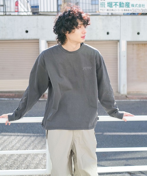 THRASHER（スラッシャー）の「FLAME Pigment L/S T-SHIRTS/THRASHER スラッシャー フレイム ロンT 長袖Tシャツ ピグメント加工（Tシャツ/カットソー・メンズ・チャコールグレー/グレー・MEDIUM/LARGE/X-LARGE）」の13枚目の写真