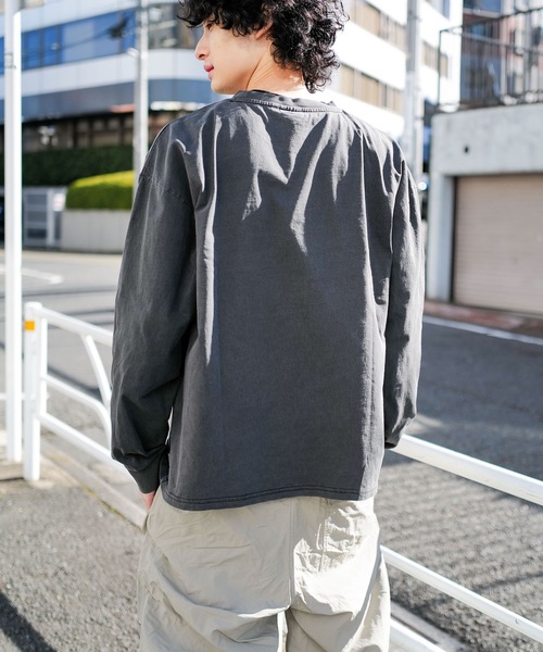THRASHER（スラッシャー）の「FLAME Pigment L/S T-SHIRTS/THRASHER スラッシャー フレイム ロンT 長袖Tシャツ ピグメント加工（Tシャツ/カットソー・メンズ・チャコールグレー/グレー・MEDIUM/LARGE/X-LARGE）」の12枚目の写真