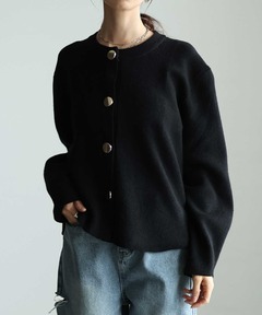 セール】＜6(ROKU)＞アルパカウールナイロン カーディガン