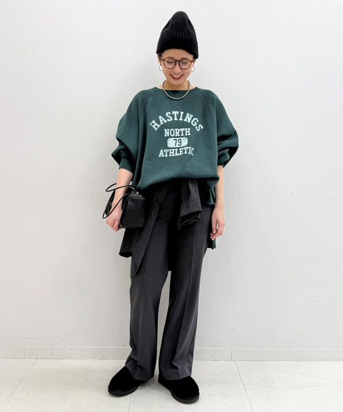 新品タグ付◇フレームワーク◇ラグランポンチョスエット◇ブラックD FRAMeWORK（フレームワーク） トレーナー スウェット 「WEB限定 / 追加