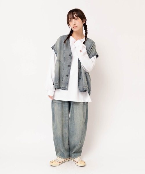URCH RNA(アーチ アールエヌエー)の「M2587 襟柄編みのBITロンT(Tシャツ/カットソー・レディース・ブルーグレー/オフホワイト/ブラック・FREE)」の15枚目の写真