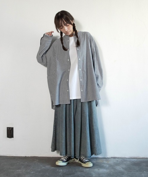 URCH RNA(アーチ アールエヌエー)の「M2587 襟柄編みのBITロンT(Tシャツ/カットソー・レディース・ブルーグレー/オフホワイト/ブラック・FREE)」の16枚目の写真