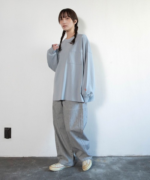 URCH RNA(アーチ アールエヌエー)の「M2587 襟柄編みのBITロンT(Tシャツ/カットソー・レディース・ブルーグレー/オフホワイト/ブラック・FREE)」の22枚目の写真