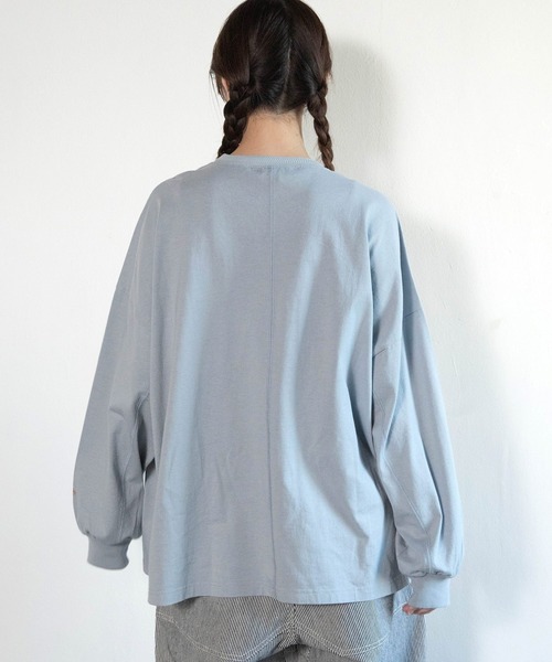 URCH RNA(アーチ アールエヌエー)の「M2587 襟柄編みのBITロンT(Tシャツ/カットソー・レディース・ブルーグレー/オフホワイト/ブラック・FREE)」の10枚目の写真