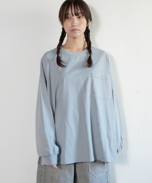 URCH RNA(アーチ アールエヌエー)の「M2587 襟柄編みのBITロンT(Tシャツ/カットソー・レディース・ブルーグレー/オフホワイト/ブラック・FREE)」の8枚目の写真