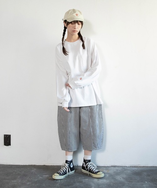 URCH RNA(アーチ アールエヌエー)の「M2587 襟柄編みのBITロンT(Tシャツ/カットソー・レディース・ブルーグレー/オフホワイト/ブラック・FREE)」の18枚目の写真