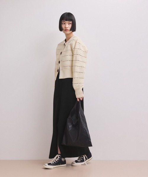 ADAM ET ROPE'（アダムエロペ）の「【WEB限定】マルチWAYヘンリーネックワンピース（ワンピース・レディース・ダークブラウン/ネイビー/ブラック・M/S）」の6枚目の写真