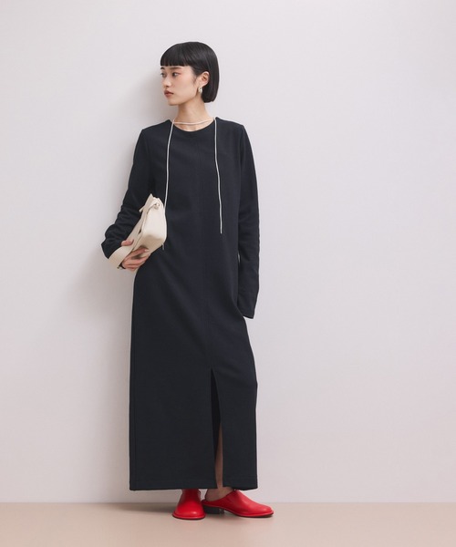 ADAM ET ROPE'（アダムエロペ）の「【WEB限定】マルチWAYヘンリーネックワンピース（ワンピース・レディース・ダークブラウン/ネイビー/ブラック・M/S）」の8枚目の写真