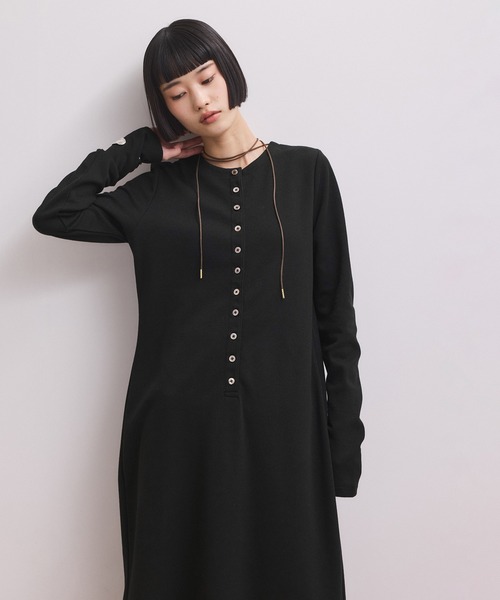 ADAM ET ROPE'（アダムエロペ）の「【WEB限定】マルチWAYヘンリーネックワンピース（ワンピース・レディース・ダークブラウン/ネイビー/ブラック・M/S）」の10枚目の写真