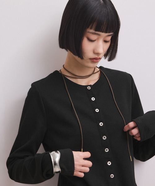 ADAM ET ROPE'（アダムエロペ）の「【WEB限定】マルチWAYヘンリーネックワンピース（ワンピース・レディース・ダークブラウン/ネイビー/ブラック・M/S）」の12枚目の写真