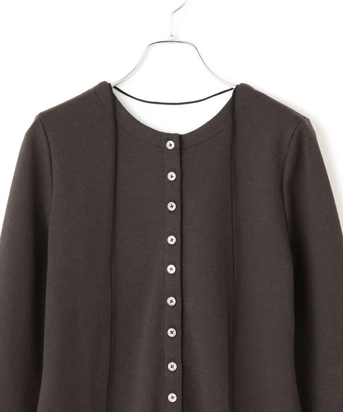 ADAM ET ROPE'（アダムエロペ）の「【WEB限定】マルチWAYヘンリーネックワンピース（ワンピース・レディース・ダークブラウン/ネイビー/ブラック・M/S）」の21枚目の写真