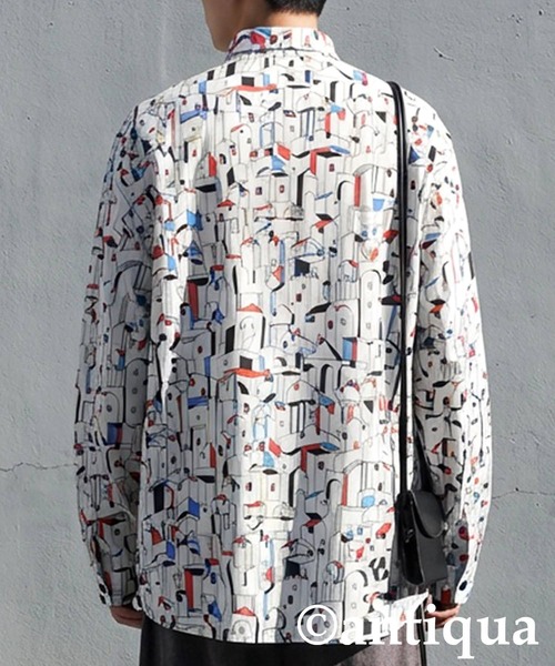 antiqua(アンティカ)の「街柄 プリント シャツ(シャツ/ブラウス・レディース・ホワイト・ONESIZE)」の16枚目の写真