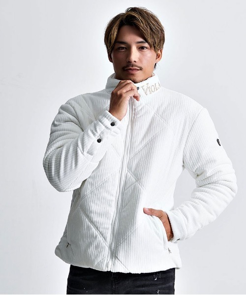 VIOLA（ヴィオラ）の「『VIOLA rumore/ヴィオラ ルモーレ』ストライプ起毛中綿ジャケット（その他アウター・メンズ・ブラック/オフホワイト・L/XL）」の2枚目の写真