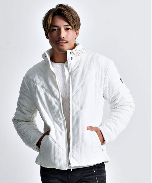 VIOLA（ヴィオラ）の「『VIOLA rumore/ヴィオラ ルモーレ』ストライプ起毛中綿ジャケット（その他アウター・メンズ・ブラック/オフホワイト・L/XL/M）」の3枚目の写真