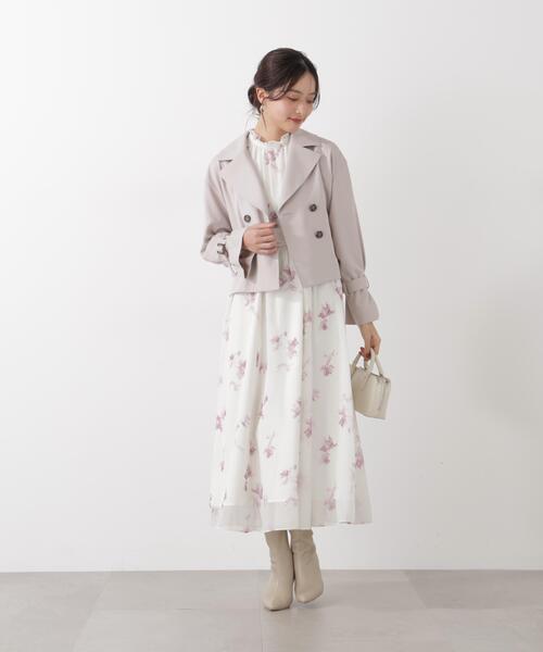 PROPORTION BODY DRESSING（プロポーションボディドレッシング）の「＜防シワ/花粉リリース＞ショートトレンチ / 1216155101（トレンチコート・レディース・ベージュ/ホワイト系その他/グレー・SMALL/MEDIUM）」の5枚目の写真