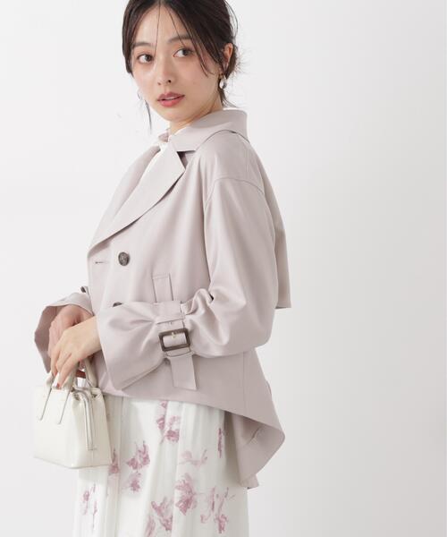 PROPORTION BODY DRESSING（プロポーションボディドレッシング）の「＜防シワ/花粉リリース＞ショートトレンチ / 1216155101（トレンチコート・レディース・ベージュ/ホワイト系その他/グレー・SMALL/MEDIUM）」の7枚目の写真