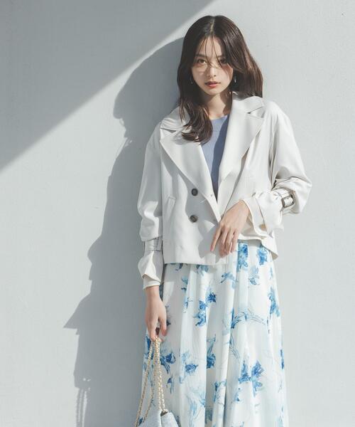 PROPORTION BODY DRESSING（プロポーションボディドレッシング）の「＜防シワ/花粉リリース＞ショートトレンチ / 1216155101（トレンチコート・レディース・ベージュ/ホワイト系その他/グレー・SMALL/MEDIUM）」の11枚目の写真