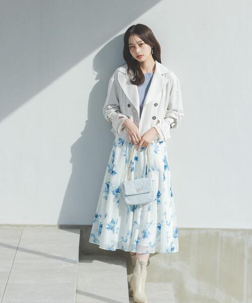 PROPORTION BODY DRESSING（プロポーションボディドレッシング）の「＜防シワ/花粉リリース＞ショートトレンチ / 1216155101（トレンチコート・レディース・ベージュ/ホワイト系その他/グレー・SMALL/MEDIUM）」の12枚目の写真