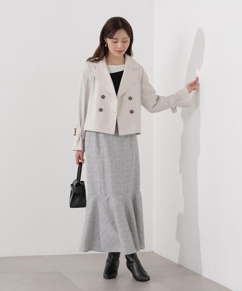 PROPORTION BODY DRESSING（プロポーションボディドレッシング）の「＜防シワ/花粉リリース＞ショートトレンチ / 1216155101（トレンチコート・レディース・ベージュ/ホワイト系その他/グレー・SMALL/MEDIUM）」の19枚目の写真