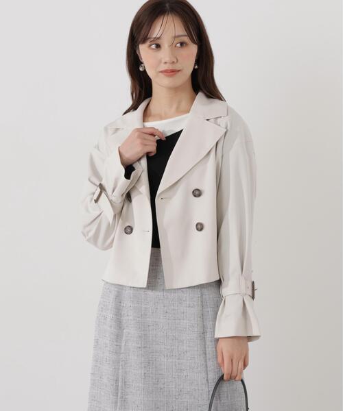 PROPORTION BODY DRESSING（プロポーションボディドレッシング）の「＜防シワ/花粉リリース＞ショートトレンチ / 1216155101（トレンチコート・レディース・ベージュ/ホワイト系その他/グレー・SMALL/MEDIUM）」の21枚目の写真