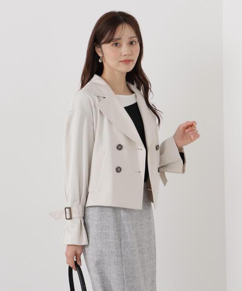 PROPORTION BODY DRESSING（プロポーションボディドレッシング）の「＜防シワ/花粉リリース＞ショートトレンチ / 1216155101（トレンチコート・レディース・ベージュ/ホワイト系その他/グレー・SMALL/MEDIUM）」の22枚目の写真