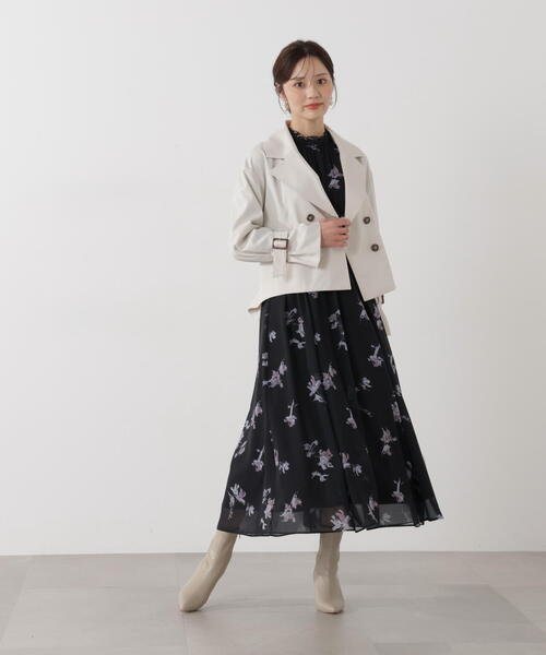 PROPORTION BODY DRESSING（プロポーションボディドレッシング）の「＜防シワ/花粉リリース＞ショートトレンチ / 1216155101（トレンチコート・レディース・ベージュ/ホワイト系その他/グレー・SMALL/MEDIUM）」の17枚目の写真