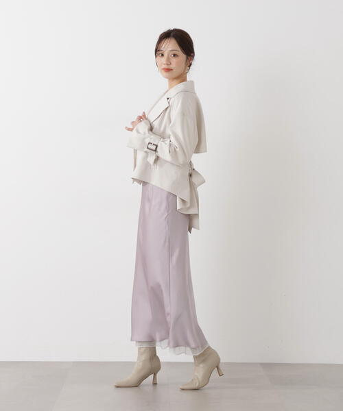 PROPORTION BODY DRESSING（プロポーションボディドレッシング）の「＜防シワ/花粉リリース＞ショートトレンチ / 1216155101（トレンチコート・レディース・ベージュ/ホワイト系その他/グレー・SMALL/MEDIUM）」の21枚目の写真