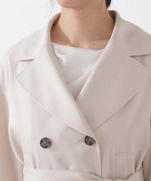 PROPORTION BODY DRESSING（プロポーションボディドレッシング）の「＜防シワ/花粉リリース＞ショートトレンチ / 1216155101（トレンチコート・レディース・ベージュ/ホワイト系その他/グレー・SMALL/MEDIUM）」の10枚目の写真