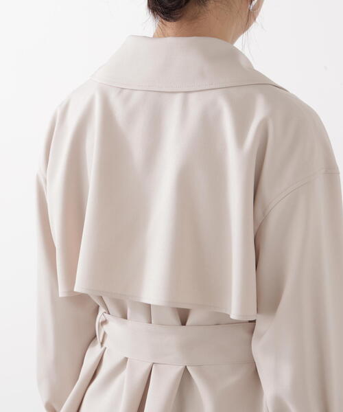 PROPORTION BODY DRESSING（プロポーションボディドレッシング）の「＜防シワ/花粉リリース＞ショートトレンチ / 1216155101（トレンチコート・レディース・ベージュ/ホワイト系その他/グレー・SMALL/MEDIUM）」の11枚目の写真